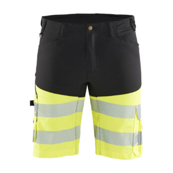 short haute-visibilité +stretch Noir/Jaune fluo