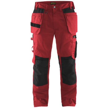 Pantalon artisan sans poches flottantes Rouge/Noir