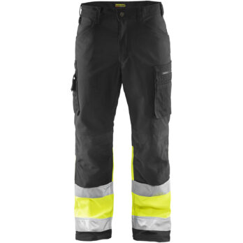 Pantalon softshell haute-visibilité Noir/Jaune fluo