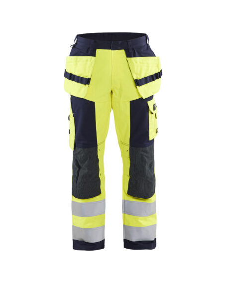 Pantalon artisan multinormes Jaune fluo/Marine