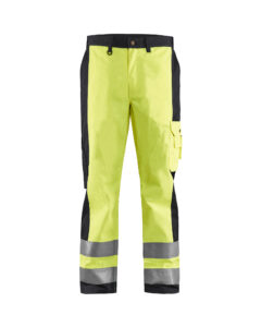 Pantalon haute visibilité Jaune fluo/Noir