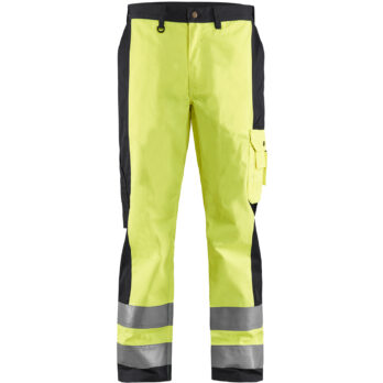 Pantalon haute visibilité Jaune fluo/Noir