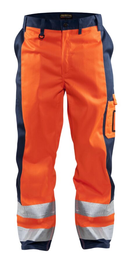 Pantalon haute visibilité Orange fluo/Marine