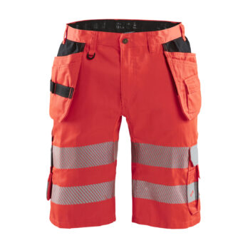 Short artisan haute-visibilité +stretch Rouge fluo