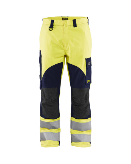 Pantalon multinormes inhérent Jaune fluo/Marine