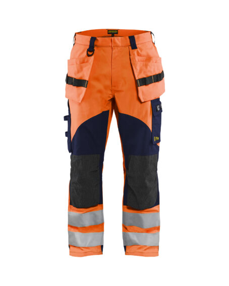 Pantalon multinormes inhérent Orange fluo/Marine