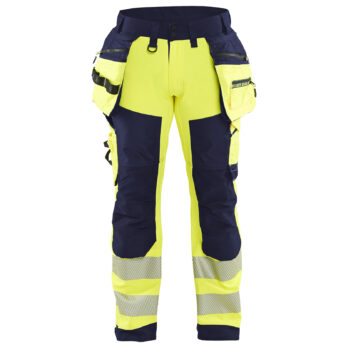 Hi-vis softshell trousers class2 Jaune/Marine