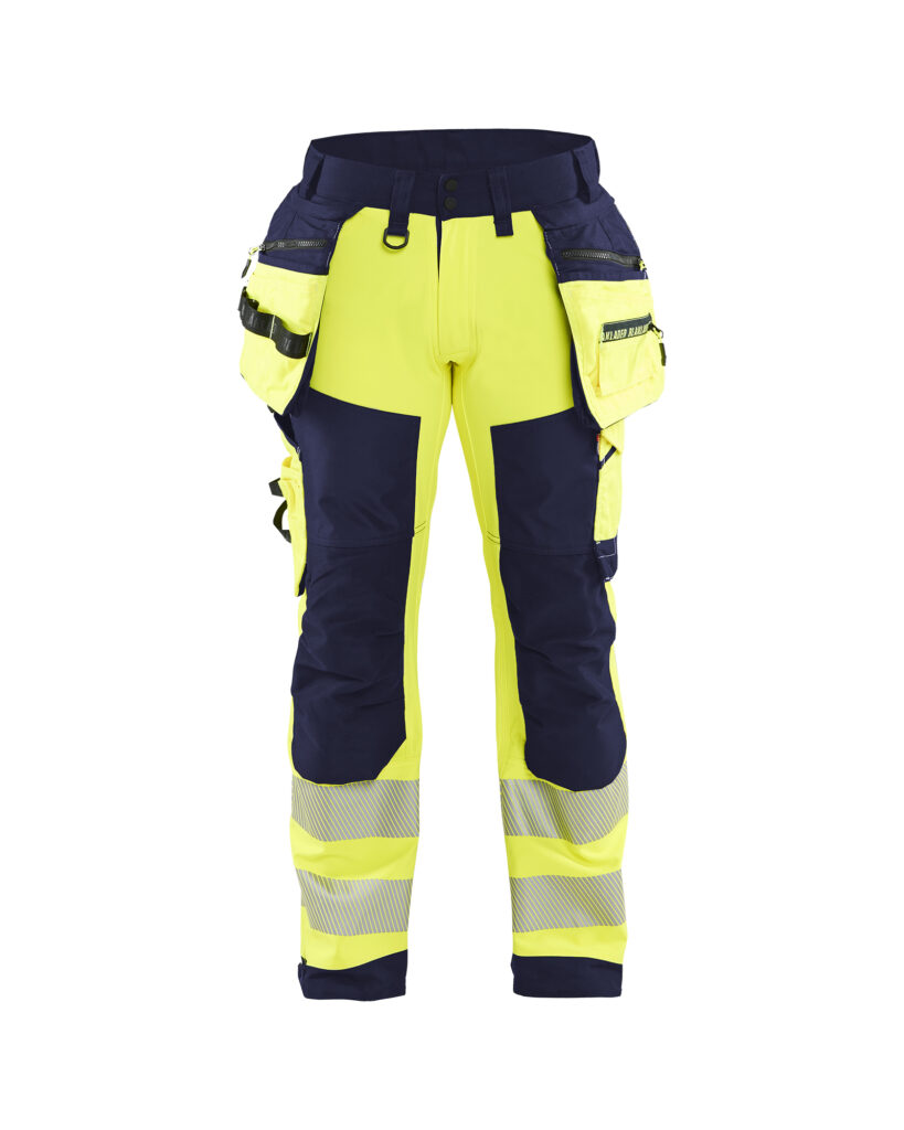 Hi-vis softshell trousers class2 Jaune/Marine