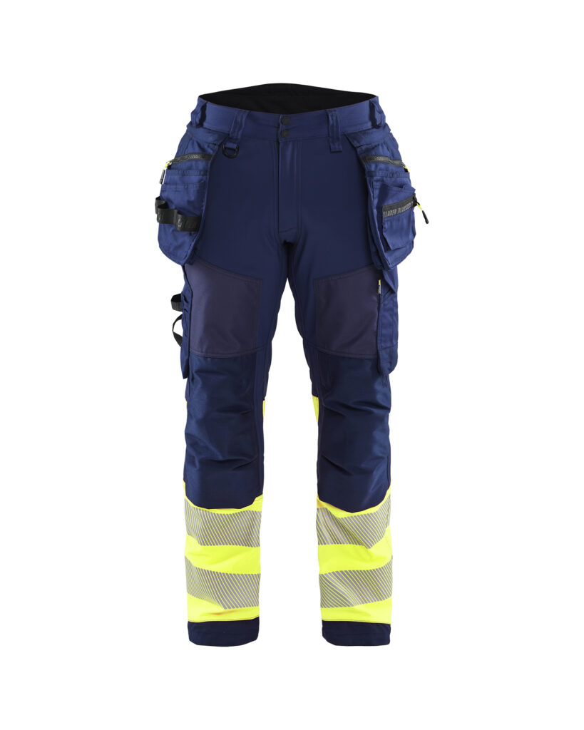 HV Class1 Softshell Trouser HTP KP Marine/Jaune