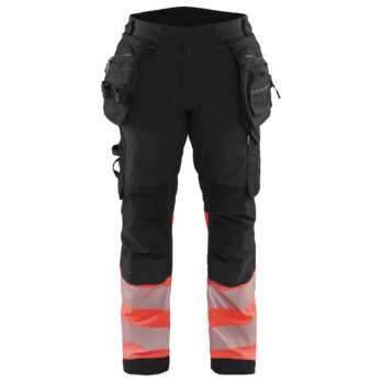 HV Class1 Softshell Trouser HTP KP Noir/Rouge fluo