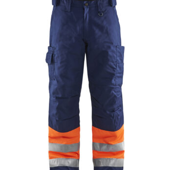 Pantalon haute visibilité hiver Orange fluo/Marine