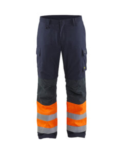 Pantalon hiver multinormes inhérent Marine/Orange fluo