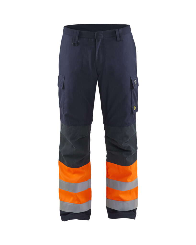 Pantalon hiver multinormes inhérent Marine/Orange fluo