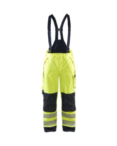 Pantalon hardshell multinormes Jaune fluo/Marine