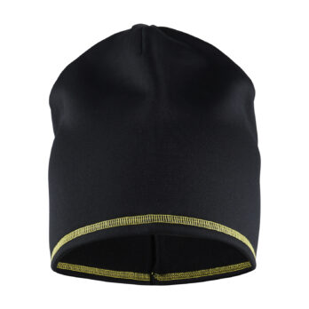 Bonnet en polaire Noir/Jaune