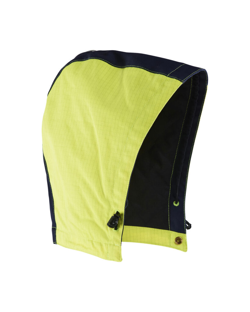 Capuche retardant flamme Jaune fluo/Marine