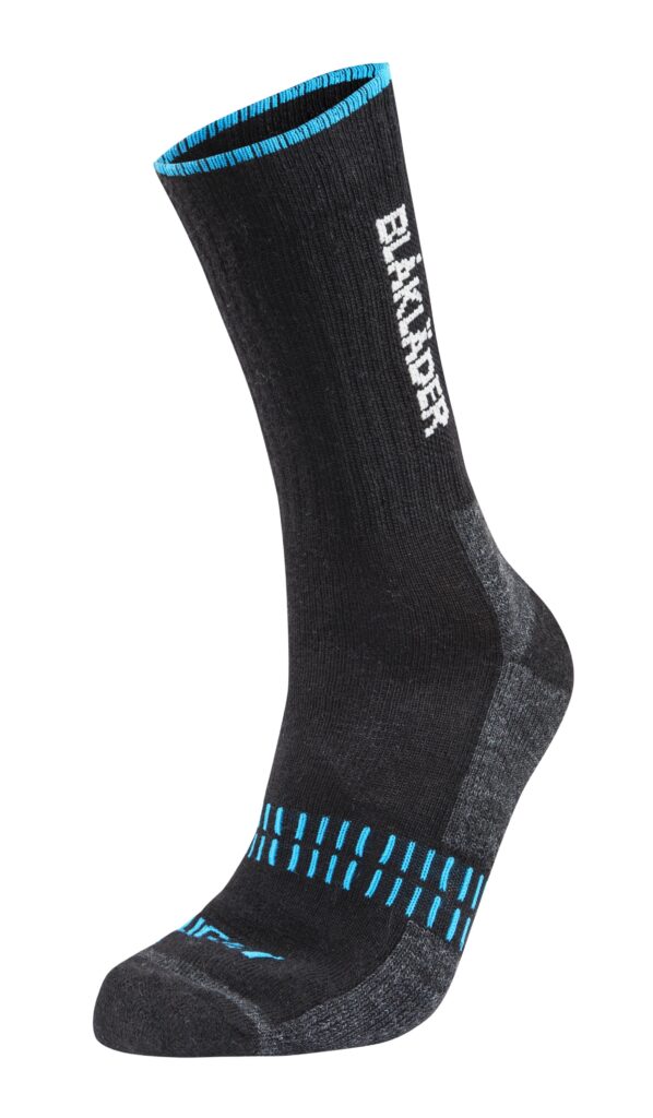 Chaussettes LIGHT Noir/Bleu Fluo