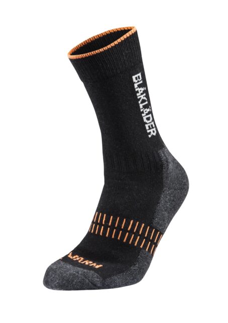 Chaussettes WARM Noir/Orange Fluo