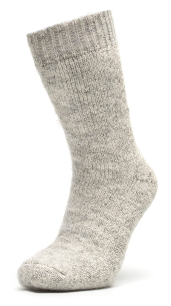 Chaussettes en laine Grand Froid Gris clair