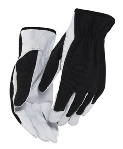 gants artisan cuir - pack x12 Noir/Blanc