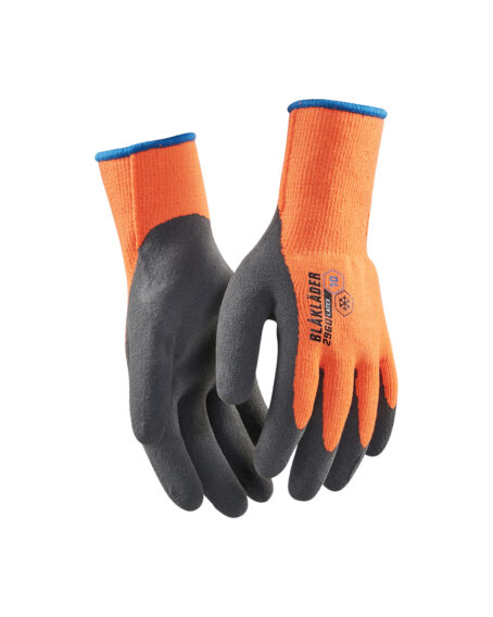 Gants artisan doublés - latex trempé Orange fluo