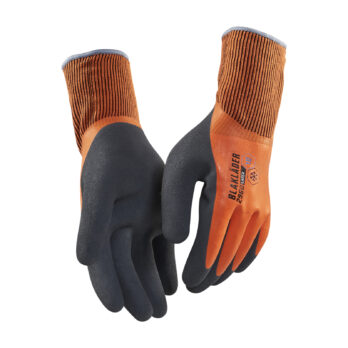 Gants artisan doublés - latex trempé Orange fluo