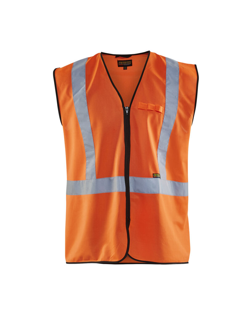 Gilet zippé haute visibilité Orange fluo