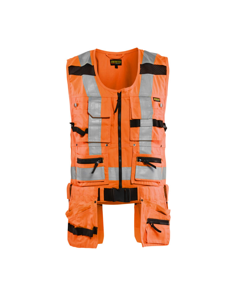 Gilet porte-outil haute-visibilité Orange fluo