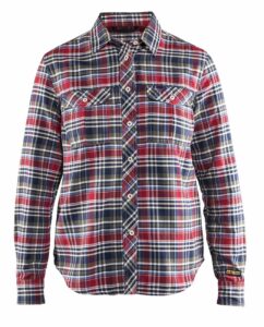 Chemise flanelle Femme Marine/rouge