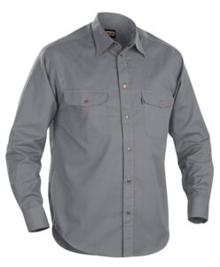 Chemise Boutons Pression Gris clair