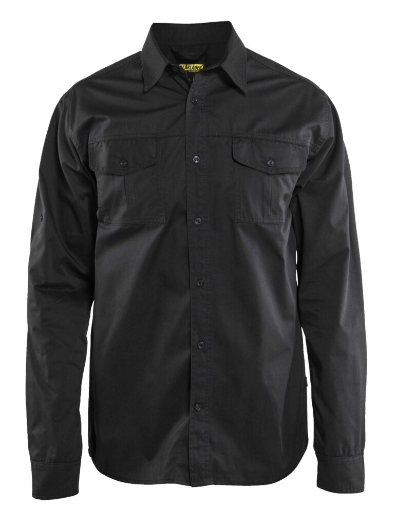 Chemise twill Noir