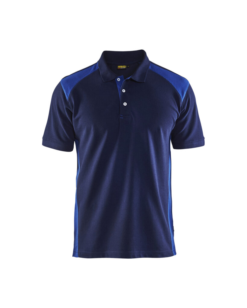 Polo Piqué Marine/Bleu Roi