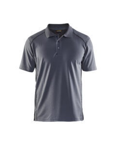 Polo piqué anti-UV anti-odeur Gris clair