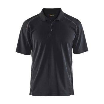 Polo piqué anti-UV anti-odeur Noir