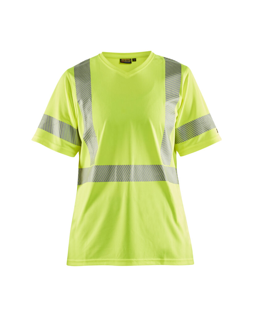 T-shirt haute-visibilité anti-UV femme Jaune fluo