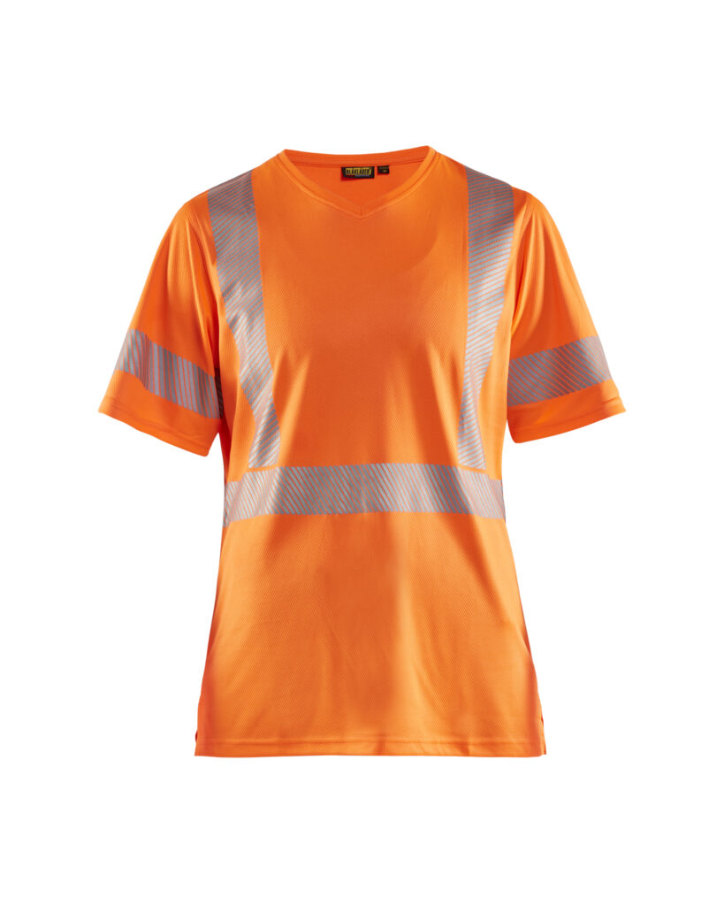 T-shirt haute-visibilité anti-UV femme Orange fluo