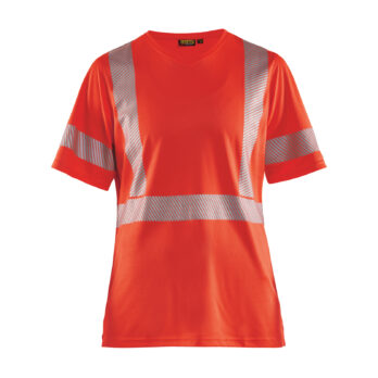 T-shirt haute-visibilité anti-UV femme Rouge fluo