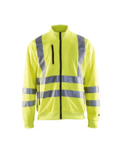 Sweat zippé haute visibilité Jaune fluo