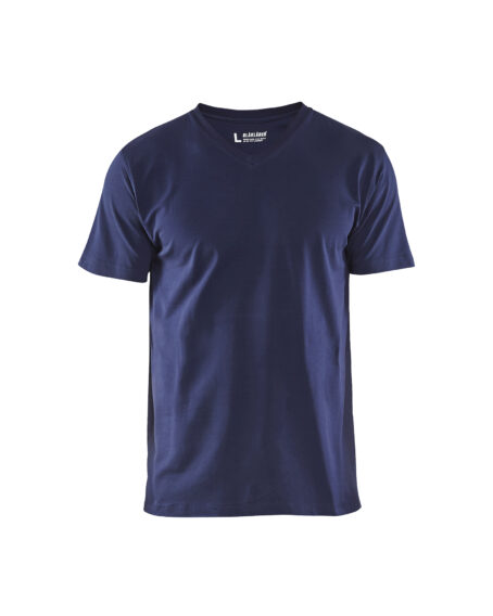 T-Shirt col V Marine