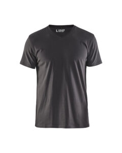 T-Shirt col V Gris foncé