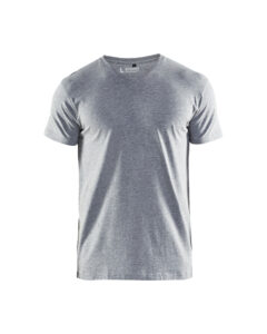 T-Shirt col V Gris chiné