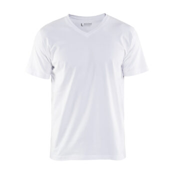 T-Shirt col V Blanc