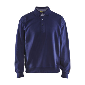 Sweat col polo Marine