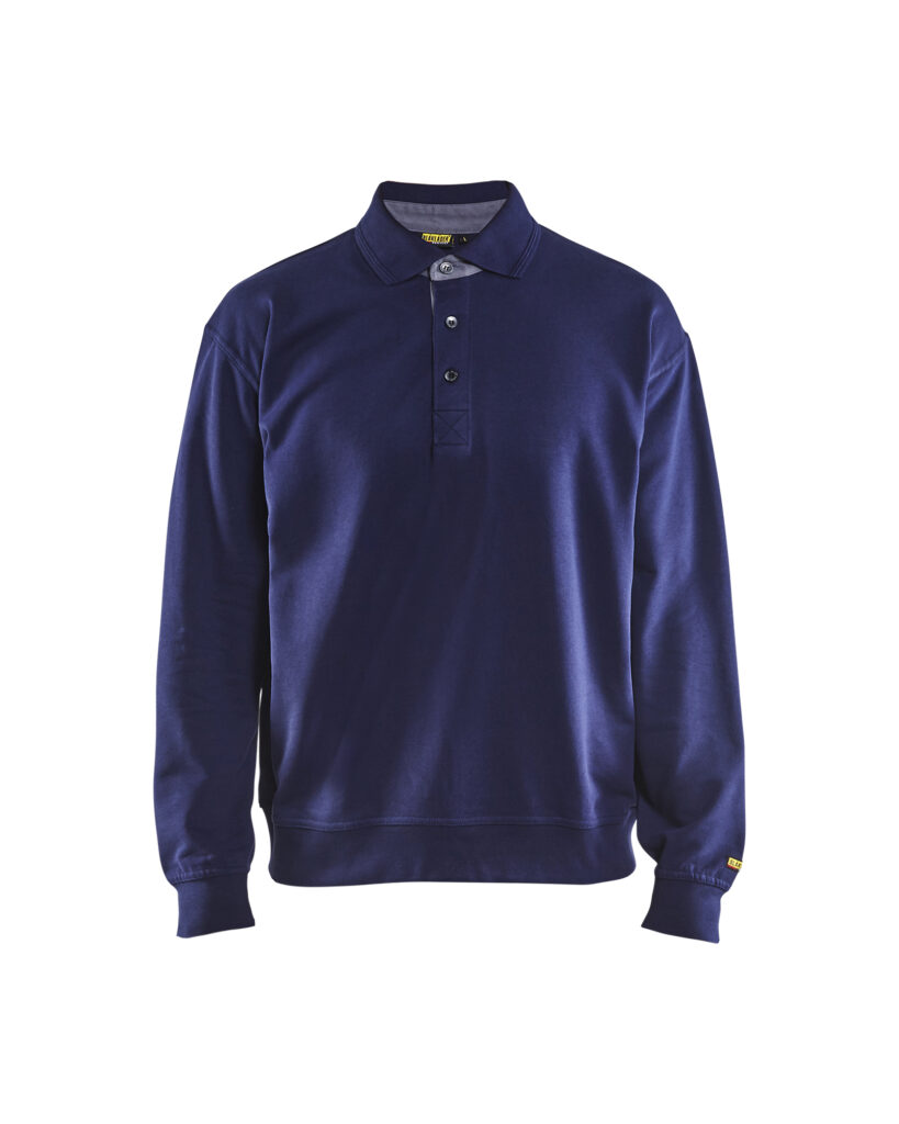 Sweat col polo Marine