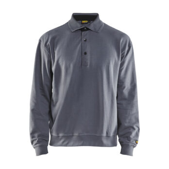 Sweat col polo Gris clair