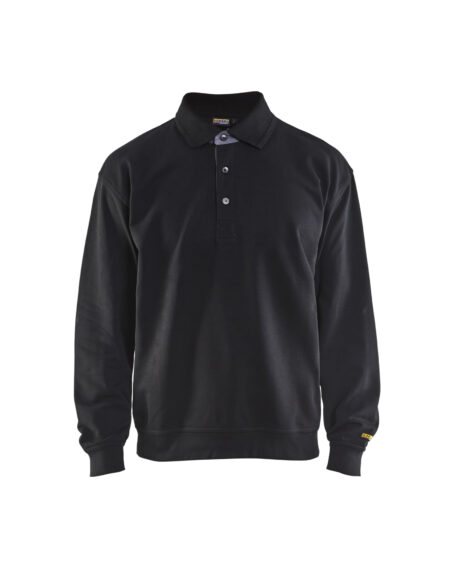 Sweat col polo Noir