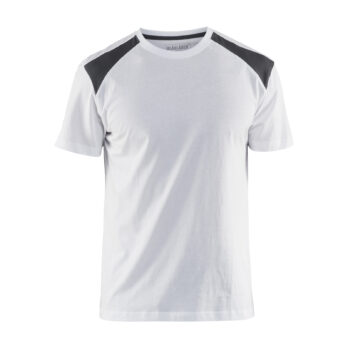 T-shirt bicolore Blanc/Gris foncé