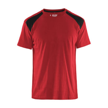 T-shirt bicolore Rouge/Noir