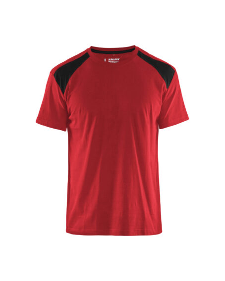 T-shirt bicolore Rouge/Noir