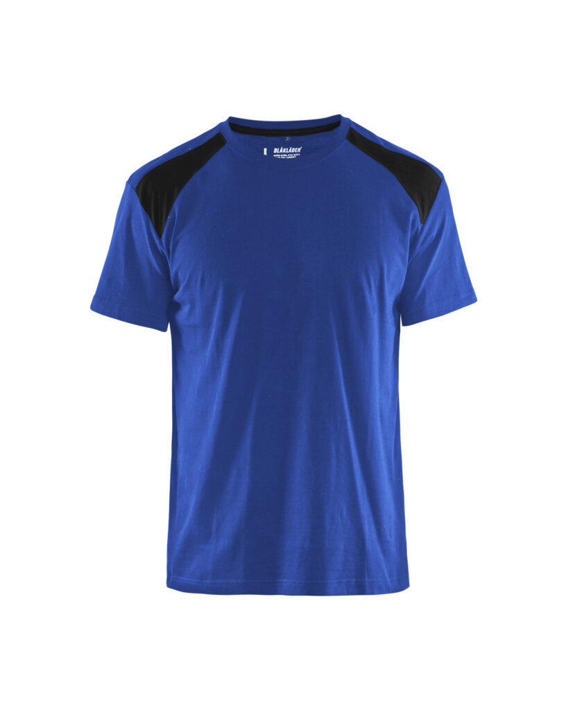 T-shirt bicolore Bleu roi/Noir